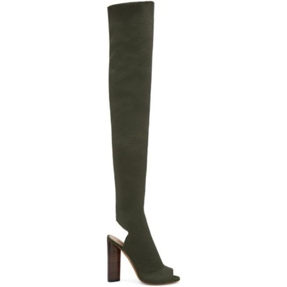 Yezzy Season 2 olive green knit high boots